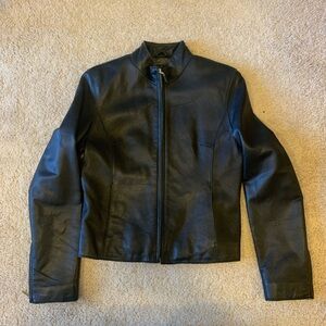 Wilsons Leather Vintage 1985 Black Bomber Jacket